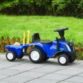 Dětské odrážedlo TRACTOR s vozíkem modré
