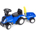 Dětské odrážedlo TRACTOR s vozíkem modré