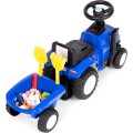 Dětské odrážedlo TRACTOR s vozíkem modré