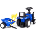 Dětské odrážedlo TRACTOR s vozíkem modré