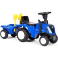 Dětské odrážedlo TRACTOR s vozíkem modré