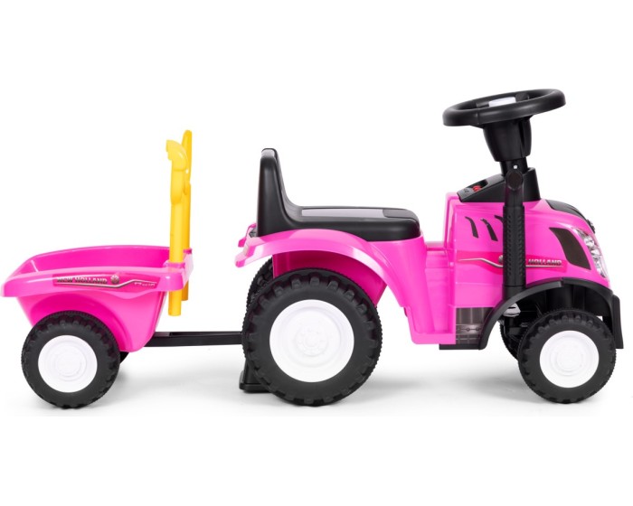 Dětské odrážedlo TRACTOR s vozíkem růžové