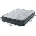 Nafukovací matrace s automatickou pumpou DELUXE III šedá