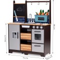 Dětská kuchyňka LOLY ECOTOYS s doplňky šedá