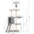 Škrabadlo pro kočky Dila 134 cm šedé