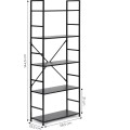 Regál LOFT 58,5 cm černý