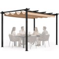 Zahradní pergola s posuvným střešním systémem Zenia 3x4 m béžová