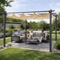 Zahradní pergola s posuvným střešním systémem Zenia 3x4 m béžová