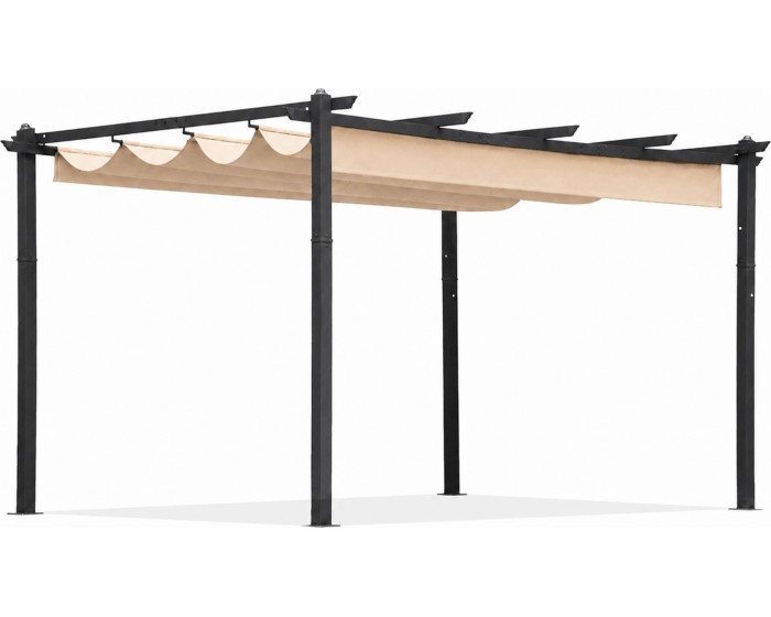 Zahradní pergola s posuvným střešním systémem Zenia 3x4 m béžová