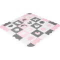 Pěnové puzzle s 36 dílky ANIM růžovo-šedé