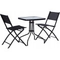 Zahradní stolek MODERN 60 cm černý