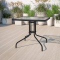 Zahradní stolek MODERN 60 cm černý