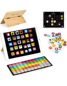 Dřevěný vzdělávací tablet a magnetická tabule ECOTOYS