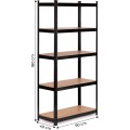 Dílenský regál Bopper 180 cm světle hnědý/černý