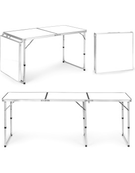 Skládací turistický stůl Veloca 180x60 cm bílý