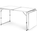 Skládací turistický stůl Veloca 180x60 cm bílý