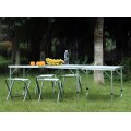 Skládací turistický stůl Veloca 180x60 cm bílý