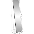 Volně stojící zrcadlo DUO 148 cm černé