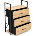Komoda s látkovými zásuvkami Dami 60 cm černá/hnědá