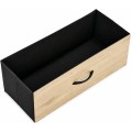 Komoda s látkovými zásuvkami Dami 60 cm černá/hnědá