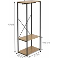 Stojan na oblečení Cyno 167 cm černý/dub přírodní