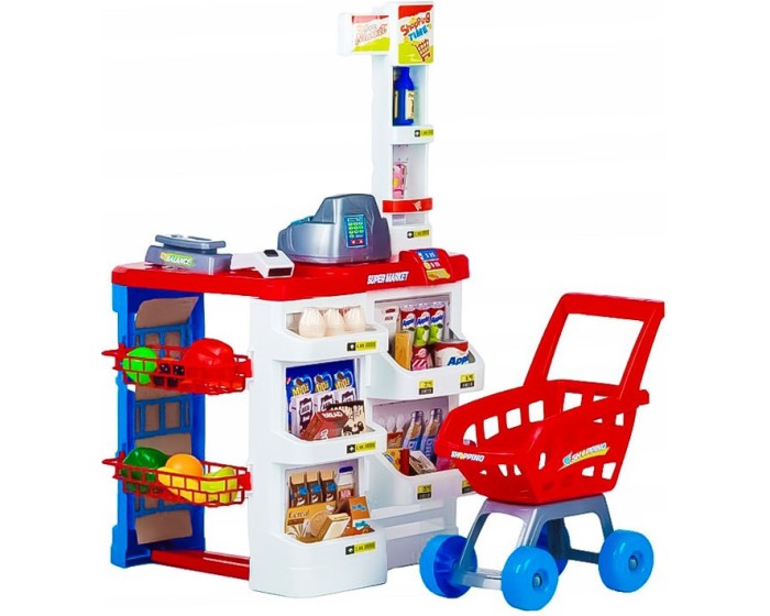 Obchod pro děti s pokladnou, váhou a skenerem SUPER SHOP