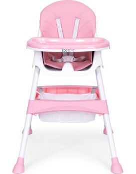 Dětská jídelní židlička BABY ECOTOYS růžová