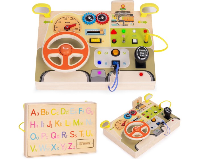 Dřevěná multifunkční LED tabule CAR vícebarevná