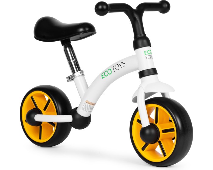 Dětské odrážedlo EVA ECOTOYS bílé/žluté
