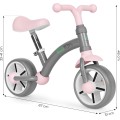 Dětské odrážedlo EVA ECOTOYS šedé/růžové