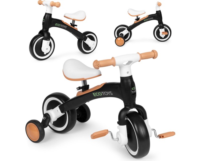 Dětské odrážedlo DRIVE ECOTOYS 3v1 černé/bílé