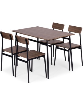 Jídelní set Malmo pro 4 osoby ořech tmavý