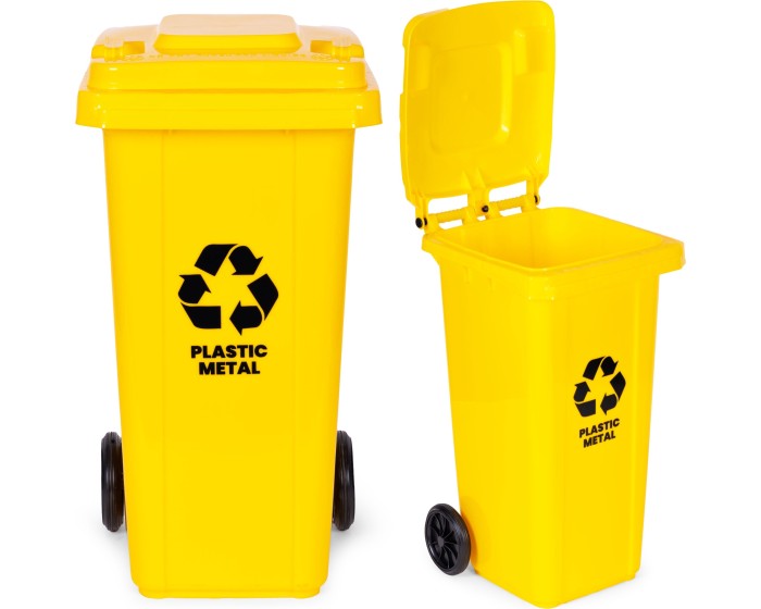 Popelnice na plast ECOSORT 120 L žlutá 