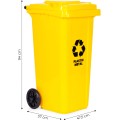 Popelnice na plast ECOSORT 120 L žlutá 