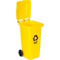Popelnice na plast ECOSORT 120 L žlutá 