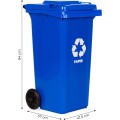 Popelnice na papír ECOSORT 120 L modrá 