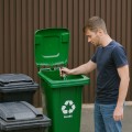 Popelnice na sklo ECOSORT 120 L zelená 