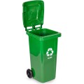 Popelnice na sklo ECOSORT 120 L zelená 