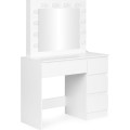Toaletní stolek s LED osvětlením a taburetem Rety 94 cm bílý II
