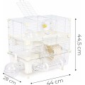 Klec pro hlodavce Senia 44 cm bílá