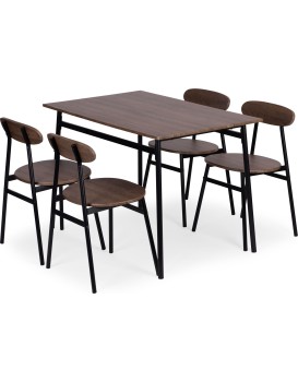 Jídelní set Oslo pro 4 osoby ořech tmavý