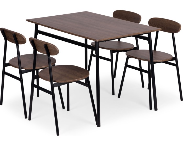 Jídelní set Oslo pro 4 osoby ořech tmavý