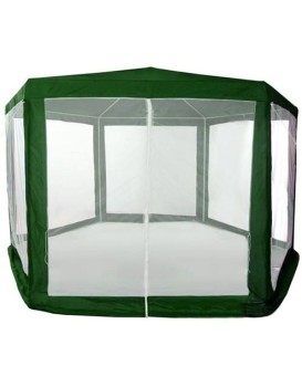 Skládací zahradní párty stan s moskytiérou NEILKE 2x2 m zelený