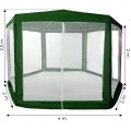 Skládací zahradní párty stan s moskytiérou NEILKE 2x2 m zelený