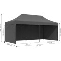 Zahradní rozkládací párty stan Goldie 3x6 m šedý