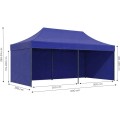 Zahradní rozkládací párty stan Goldie 3x6 m modrý