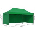 Zahradní rozkládací párty stan Goldie 3x6 m zelený