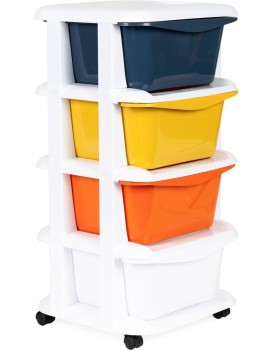 Dětský regál na kolečkách Rest 74 cm barevný