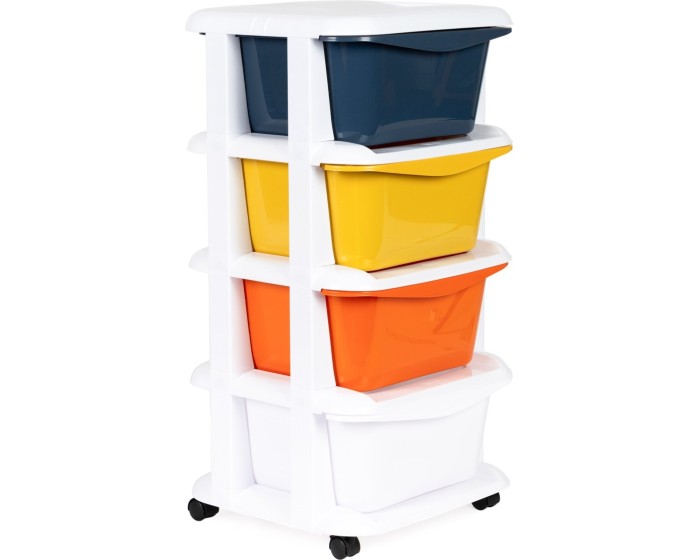 Dětský regál na kolečkách Rest 74 cm barevný