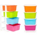 Dětský regál na kolečkách Rainb 77 cm barevný